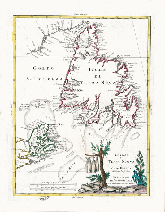 Zatta, Zuiliani, Novelli et Pitteri, Le isole di Terra Nuova e Capo Breton, 1778 - The Map Chest