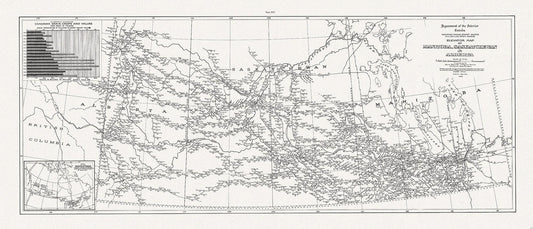 An Elevator map of Manitoba, Saskatchewan & Alberta, 1923,on heavy cotton canvas, 15x36" approx.