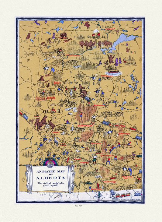 An Animated Map of Alberta, 1929 - The Map Chest
