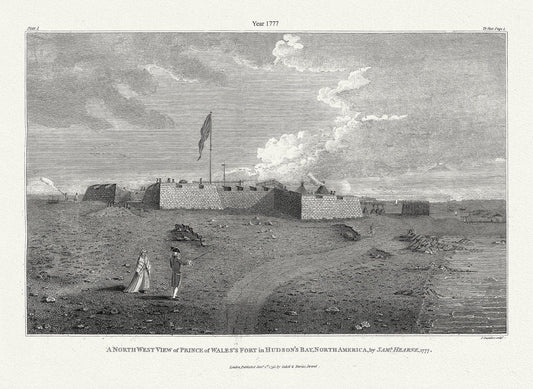 A north west view of Prince of Wales's Fort in Hudson's Bay, North America, Saml. Hearne auth., 1777, .50 x 70 cm, 20 x 25" approx. - Image #1