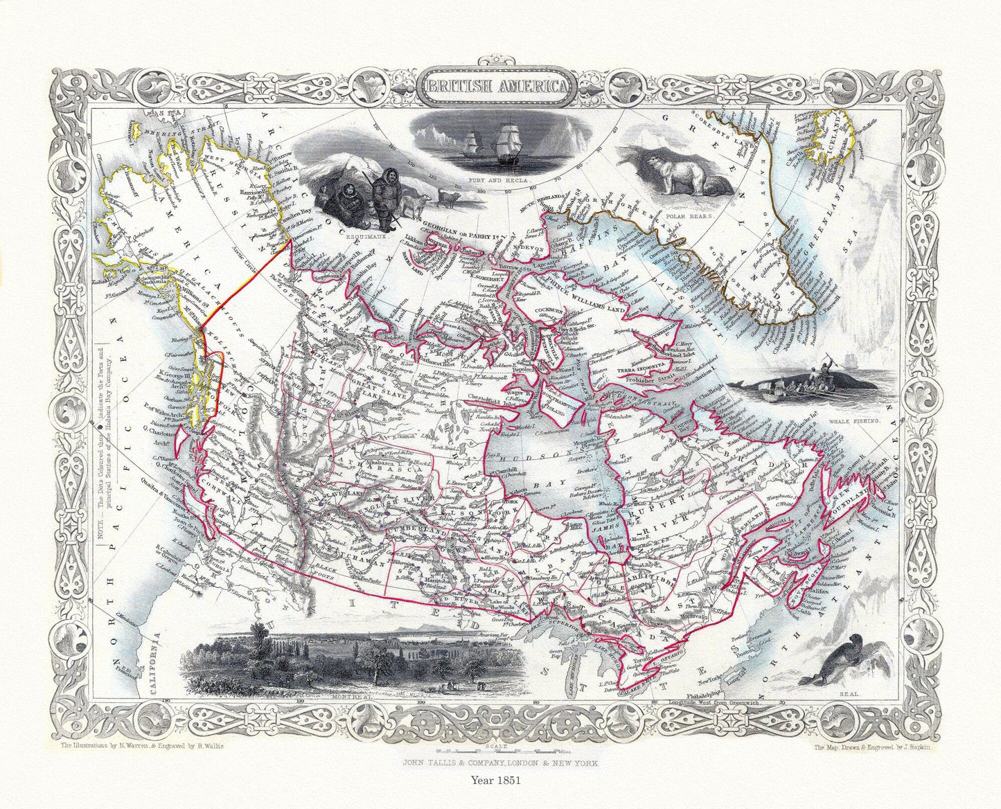 E British America, Tallis, 1851 Ver. II - The Map Chest