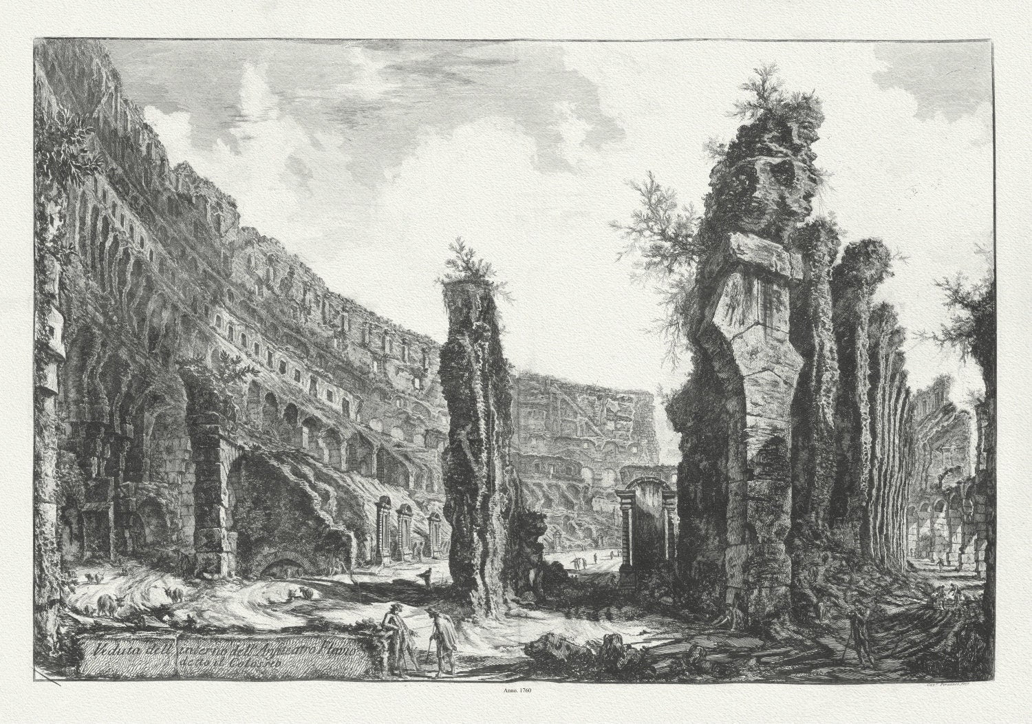 Giovanni Battista Piranesi, Vedute di Roma, Interior View of the Colosseum, c. 1760 - The Map Chest