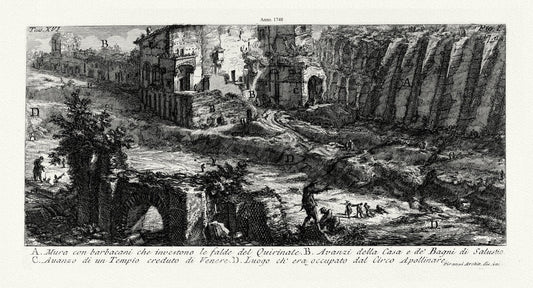 Giovanni Battista Piranesi, Views of Rome, No. XVI, 1748, map on heavy cotton canvas, 22x27" approx. - The Map Chest