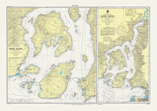 Howe Sound, British Columbia, A Topographical Map,1952 - The Map Chest