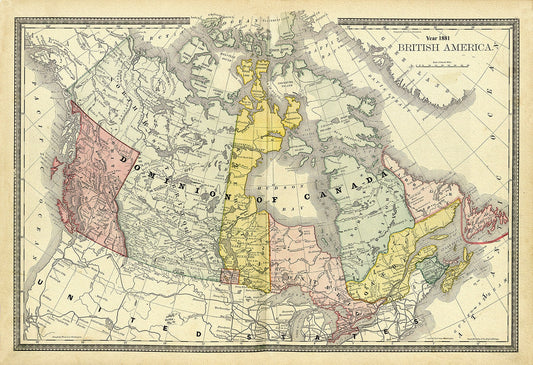 Hardesty, British America,  Dominion of Canada, 1881