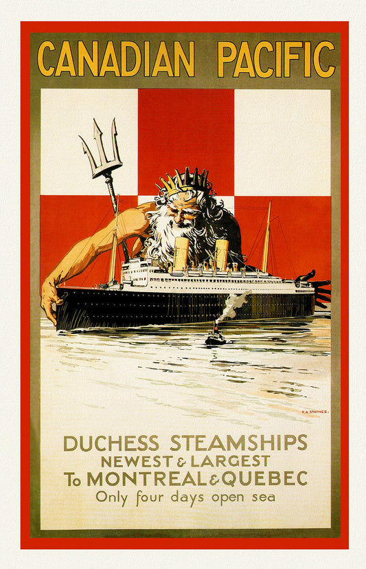 Canadian Pacific ,Duchess Steamships to Montreal & Quebec, 1929