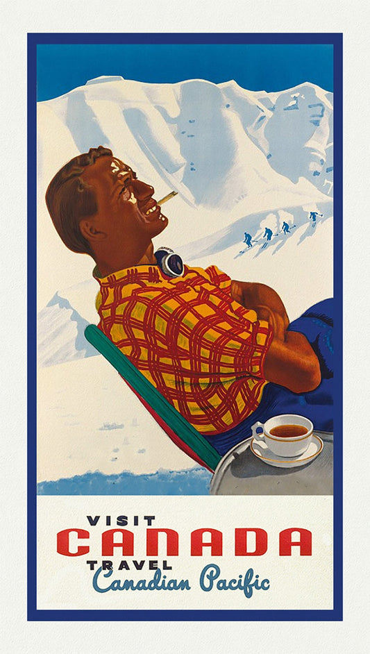 Canadian Pacific, Visit Canada, Ver. XXI, travel poster on heavy cotton canvas, 50 x 70 cm, 20 x 25" approx.