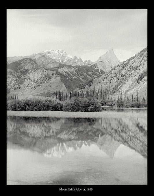 Mount Edith, Alberta, Canada, 1900, vintage photograph reprinted on durable cotton canvas, 50 x 70 cm, 20 x 25" approx.