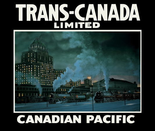 Trans-Canada, Canadian Pacific Railway Ver. XXXVI, vintage  poster on durable cotton canvas, 50 x 70 cm, 20 x 25" approx.