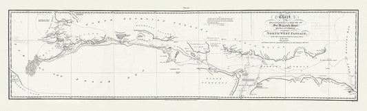 Chart of the Discoveries & Route of his Majesty's Ships Hecla and Griper in search of a North West Passage, 1821 20x66"