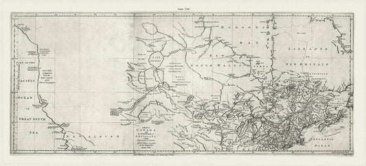 Jefferys, A map of Canada and the north part of Louisiana with the adjacent countrys, 1768 Ver. 2, on heavy cotton canvas, 22x27" approx. - The Map Chest
