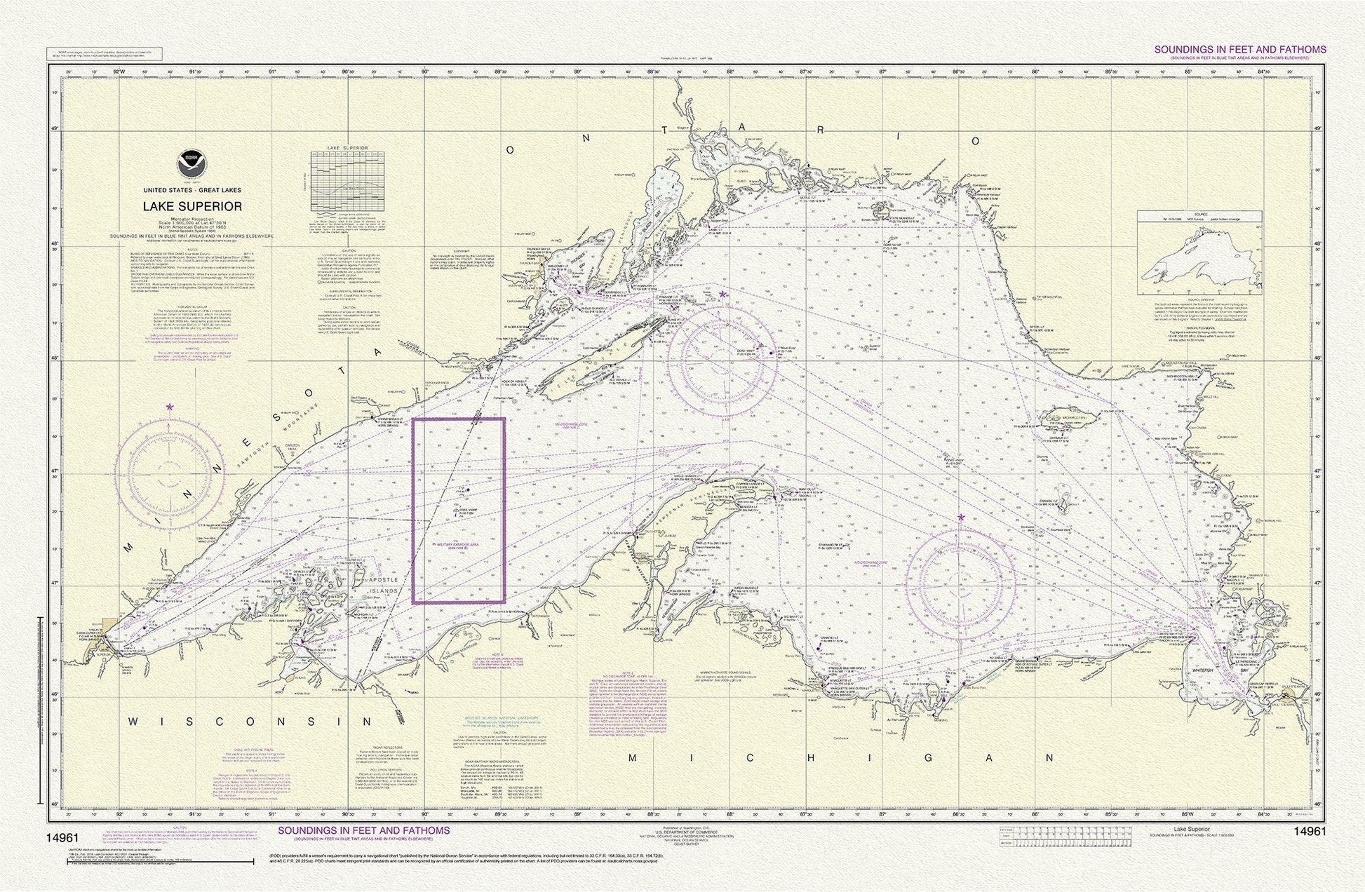 Lake Superior, 14961, 1983 - The Map Chest