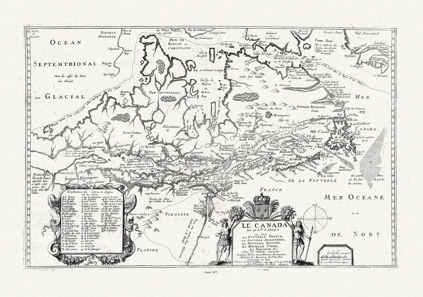 Le Canada,1677 - The Map Chest