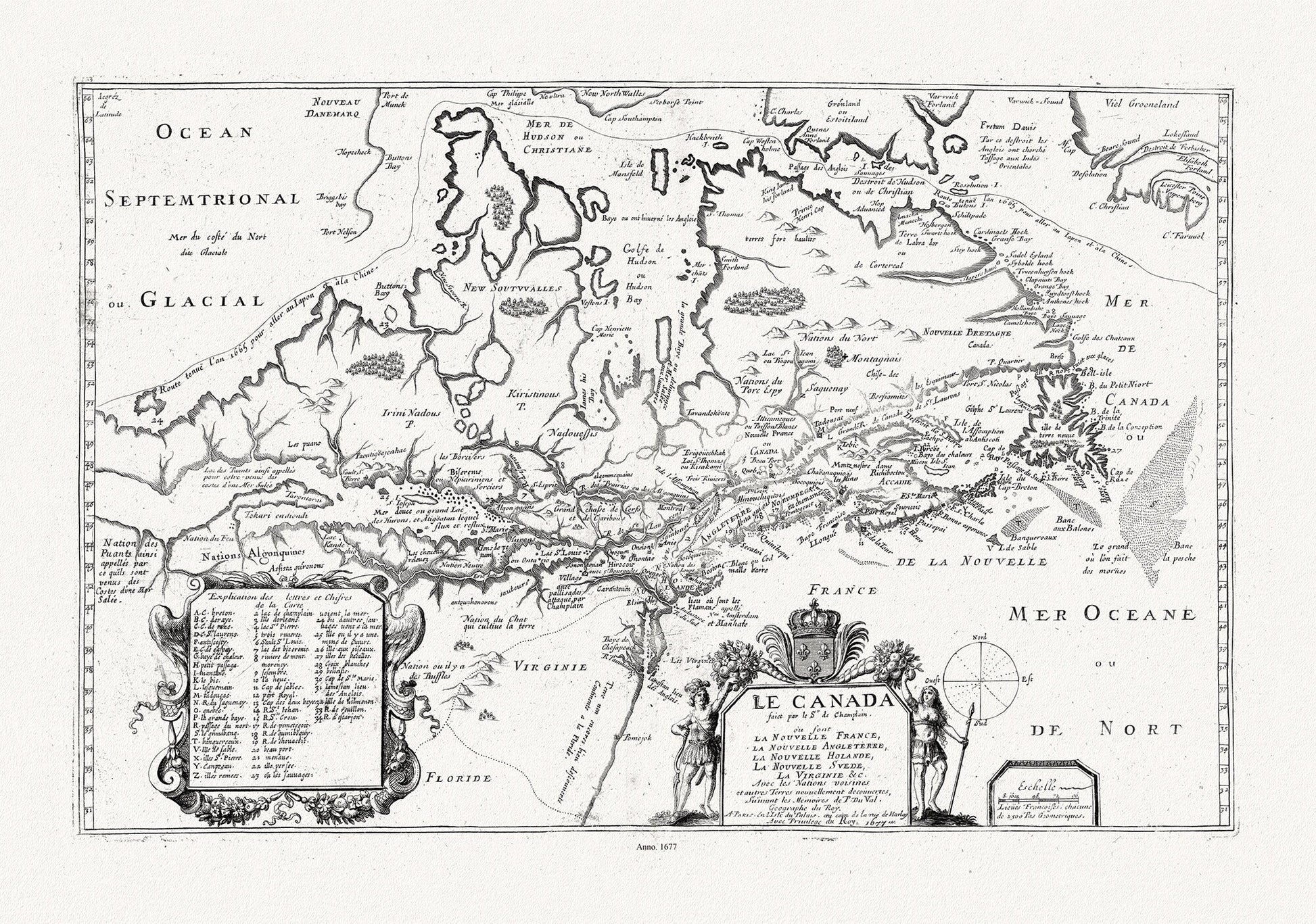 Le Canada,1677 - The Map Chest