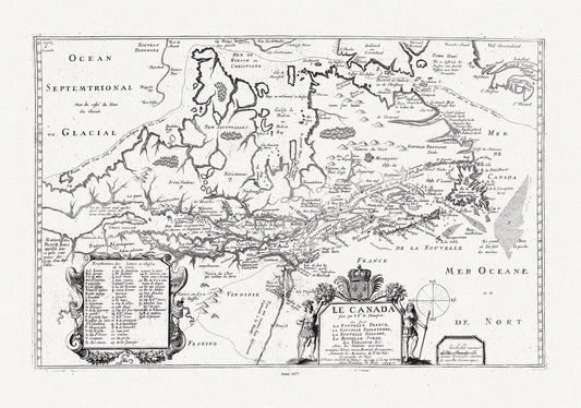 Le Canada,1677 - The Map Chest