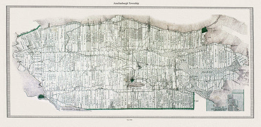 Map of Ameliasburgh Township, in Prince Edward County, 1880, map on heavy cotton canvas, 45 x 65 cm, 18 x 24" approx. - The Map Chest