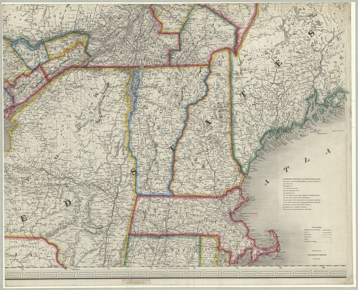 Map of the provinces of Canada, New Brunswick, Nova Scotia, Newfoundland and Prince Edward Island, a set of 6 highly detailed maps on canvas - The Map Chest