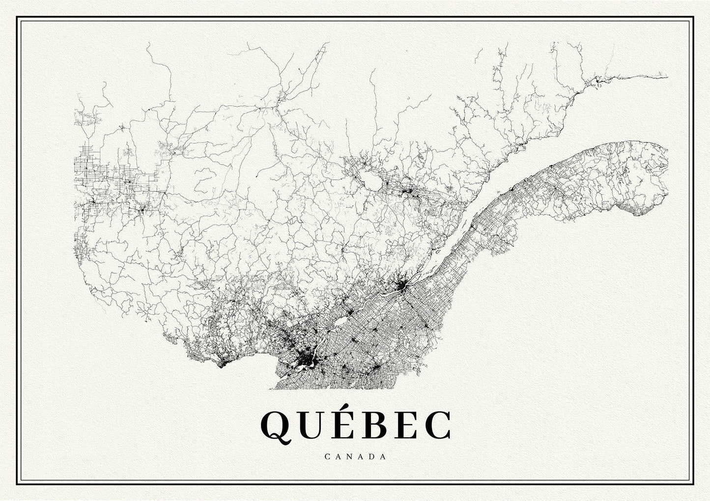 Quebec, A Modern Map - The Map Chest