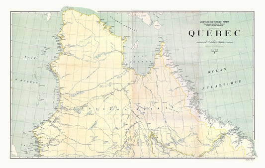 Québec, North Sheet, 1914 - The Map Chest