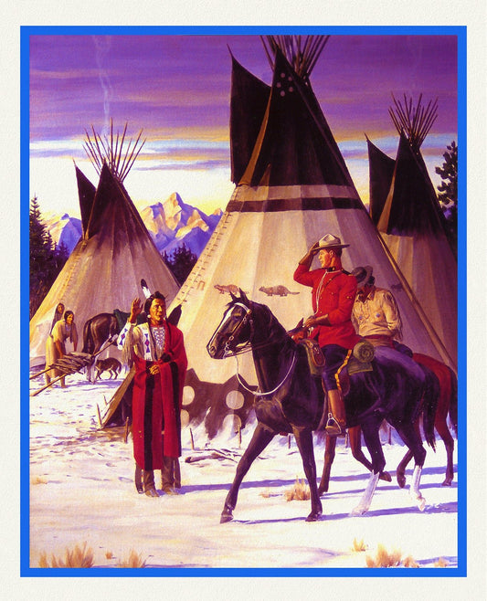 RCMP, Maintain The Right, Ver. XI, poster on heavy cotton canvas, 50 x 70 cm, 20 x 25" approx. - The Map Chest